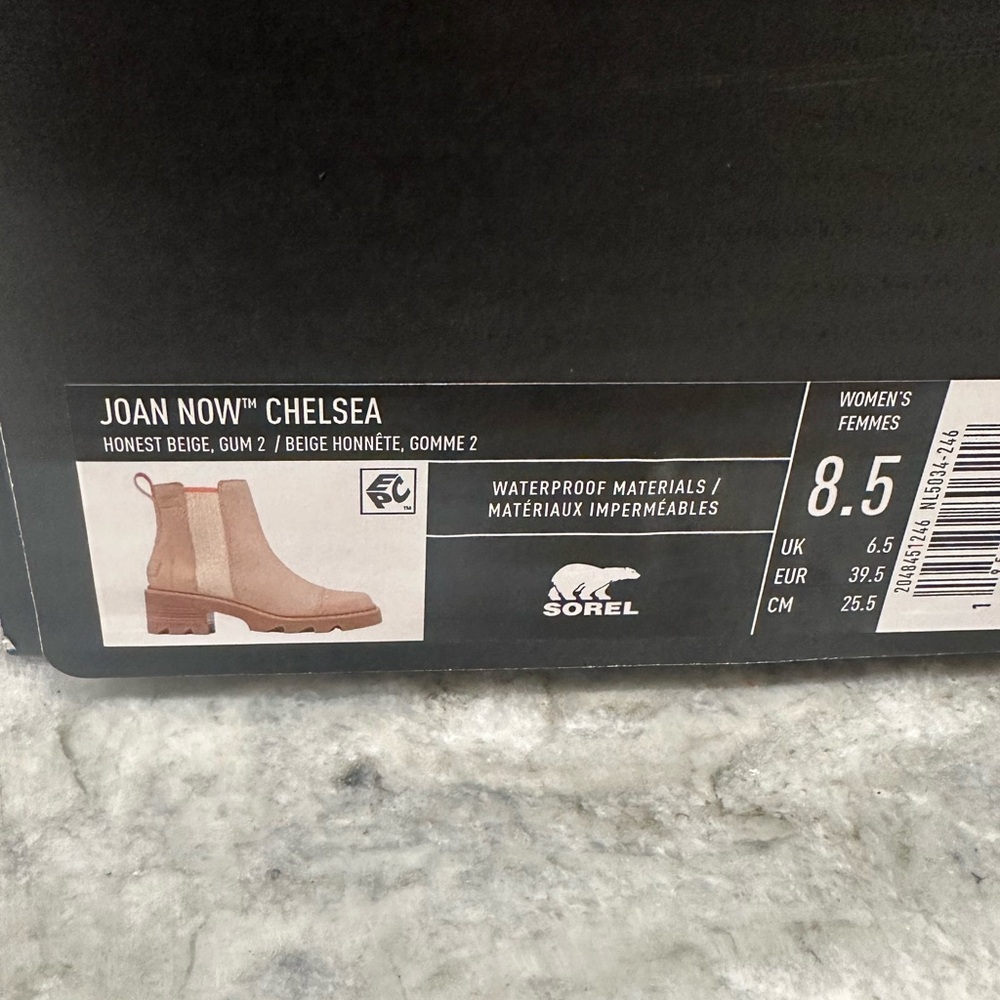 Sorel Joan Now Chelsea Boot Honest Beige Size 8.5 - Picture 2 of 6